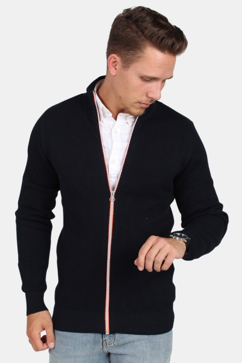 Kronstadt Erik Zip Knit Navy/Orange