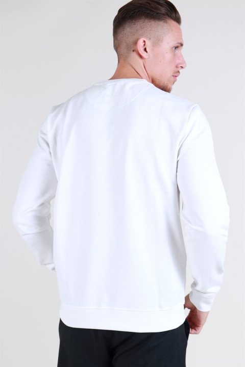 Only & Sons Basic Sweatshirts Crew Neck Unbrushed White