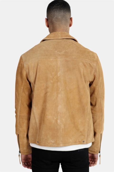 Gabba Phire Leather Jacket Warm Sand