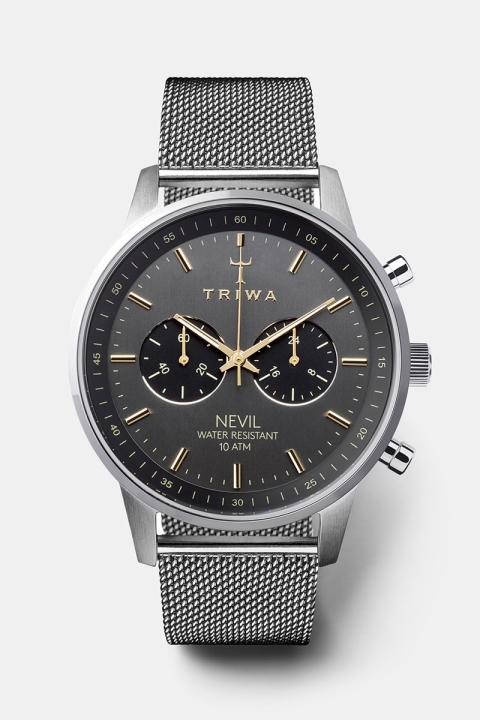 Triwa Smoky Nevil Watch Steel Mesh