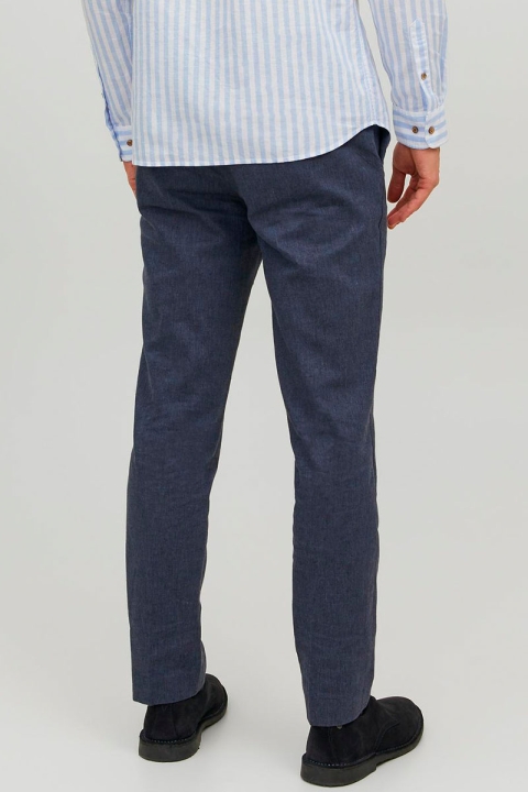 Jack & Jones Riviera Linen Trousers Navy Blazer