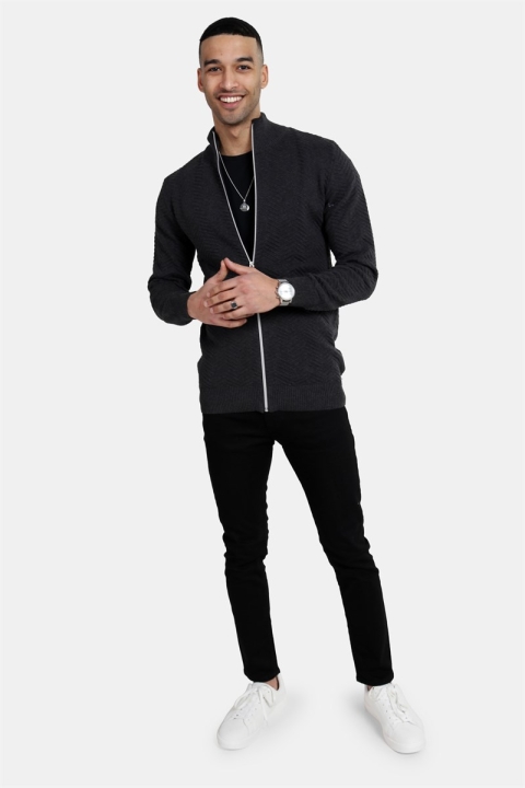 Kronstadt Carlo Zip Knit Charcoal