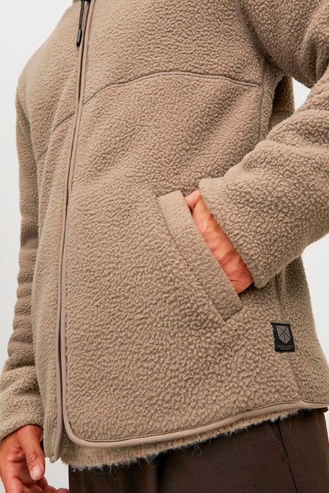 Jack & Jones JPRBLUBAKER FLEECE ZIP THROUGH Walnut