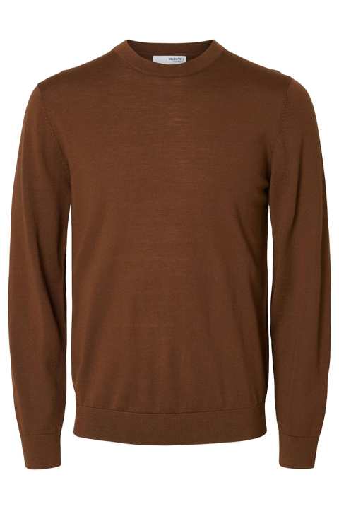 Selected Tray LS Merino Knit Crew Neck Soft Silt