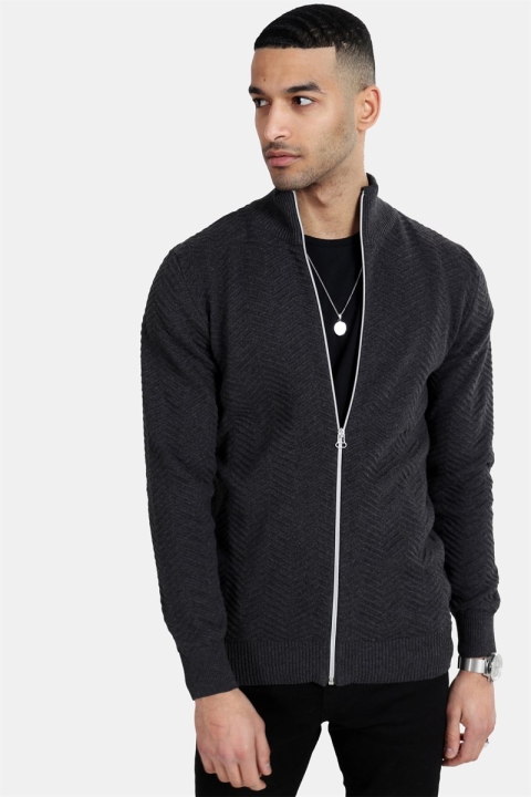 Kronstadt Carlo Zip Knit Charcoal