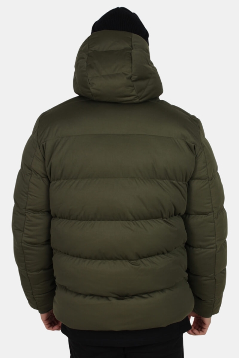 Urban Classics Hooded Boxy Puffer Jacket Olive