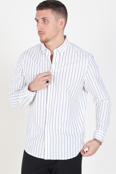 Solid Tyler LS Shirt Blue Stripe