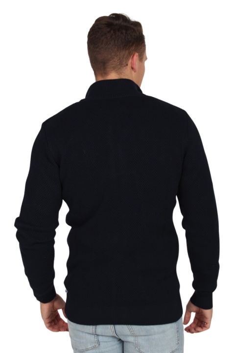 Kronstadt Erik Zip Knit Navy/Orange