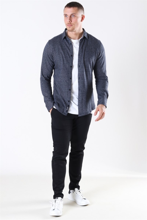 Only & Sons Gabriel LS Strikket Shirt Dark Navy