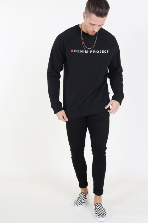 Denim Project Logo Crew Sweatshirts Black