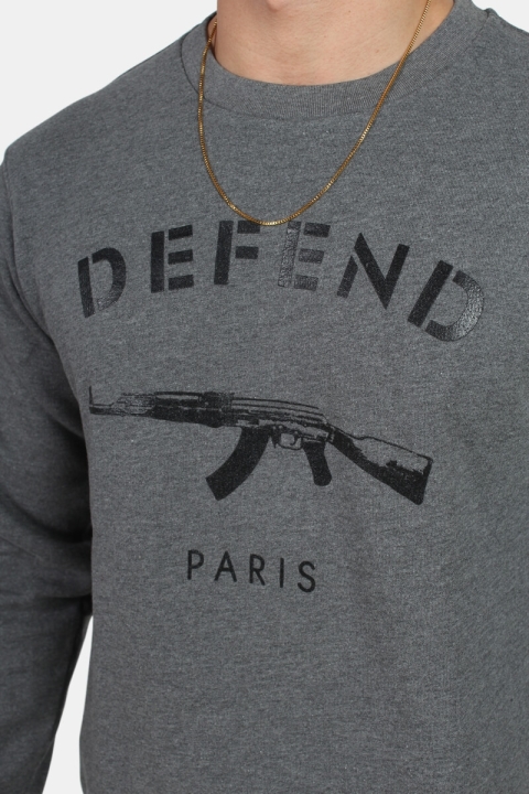 Defend Paris Paris Crew Sweatshirts Grey 