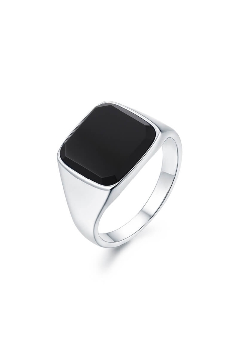 Northern Legacy Black Onyx Signature Ring Silver