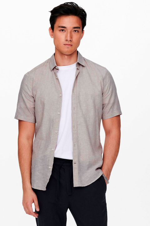 ONLY & SONS Caiden SS Linen Shirt Nirvana