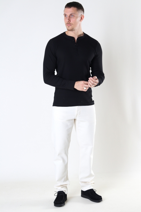 Jack & Jones JACHENRIK HENLEY LS Black