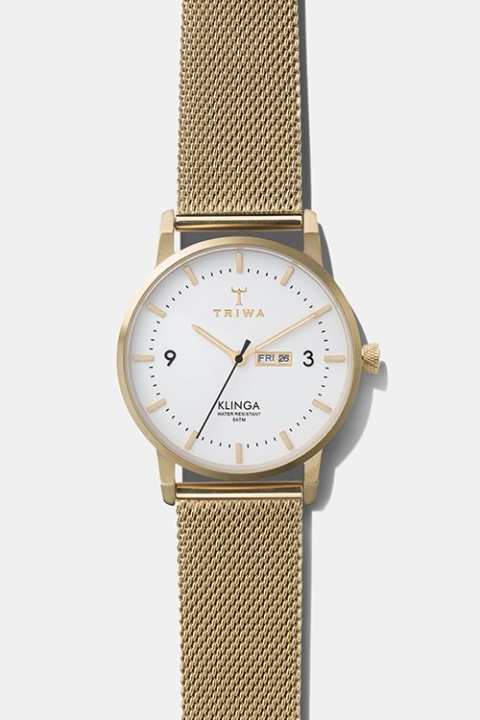 Triwa Ivory Klinga Watch Gold Mesh