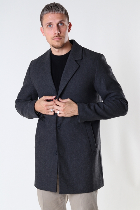 Jack & Jones MARCO WOOL COAT Dark Grey Melange