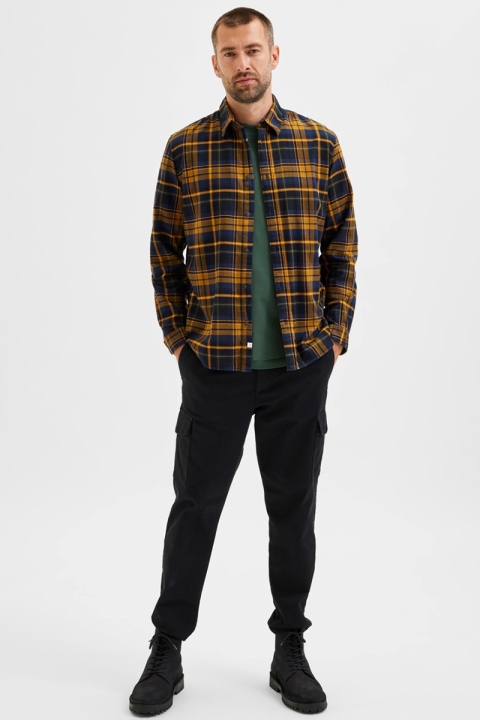 Selected SLHSLIMTRENT SHIRT LS CHECK W Tapenade Checks