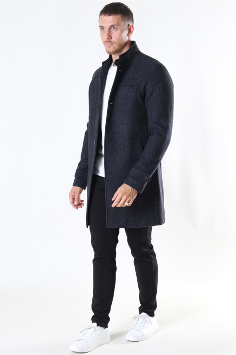 Jack & Jones MELTON WOOL COAT Dark Grey