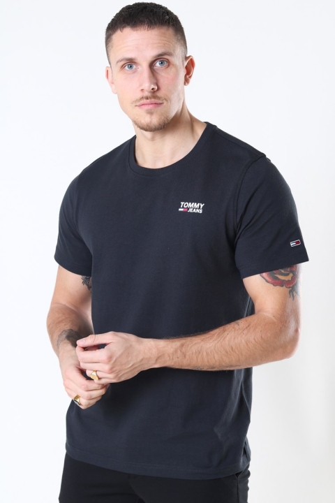 Tommy Jeans Regular Corp Logo T-shirt Black