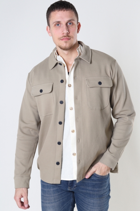 ONLY & SONS KODYL OVERSHIRT SWEAT Chinchilla