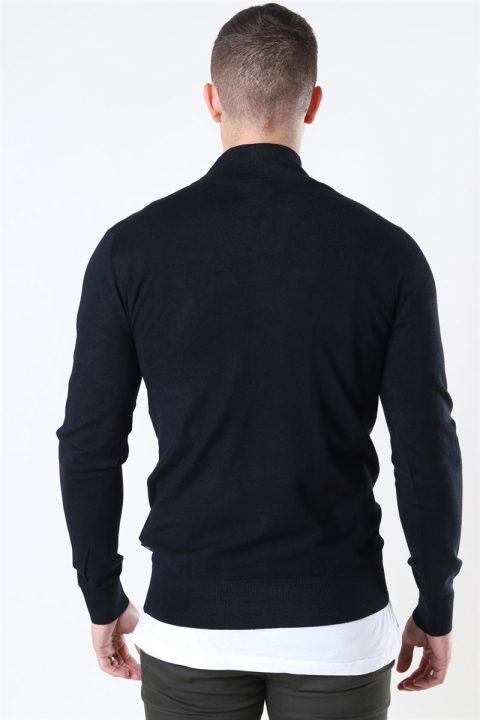 Jeff Argento Half Zip Strik Black