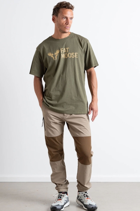 Fat Moose FM Logo Organic Tee Army