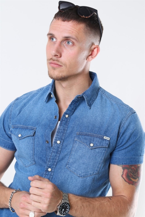 Jack & Jones Sheridan Shirt S/S Medium Blue Denim