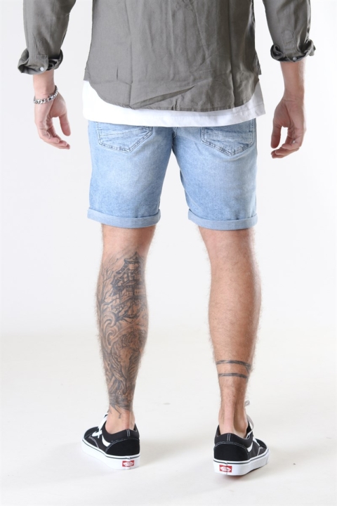 Solid LT Ryder Destroy Shorts Blue Denim