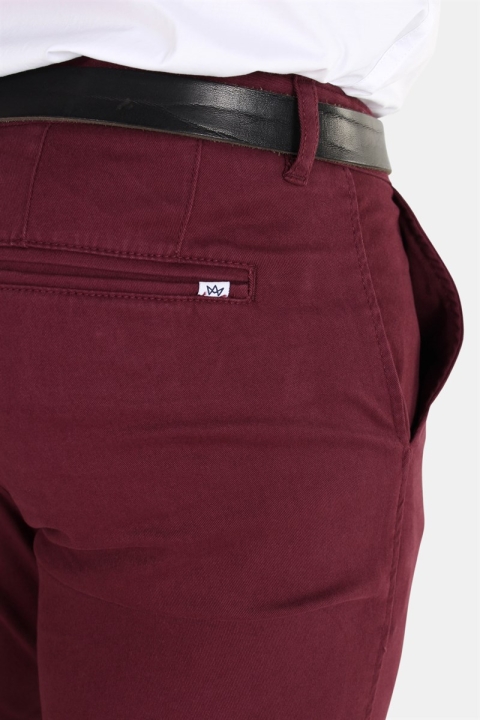 Kronstadt Daniel Stretch Chino Pants Dark Bordeaux