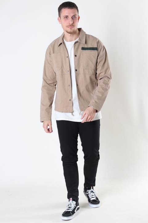 ONLY & SONS ONSJACKSON LIFE COTTON OVERSHIRT JKT Chinchilla