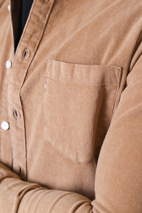 Kronstadt Johan Soft Corduroy Overshirt Khaki