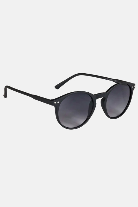 Fashion 1380 Panto Sunglasses Black Rubber Gradient Grey C2 Lens