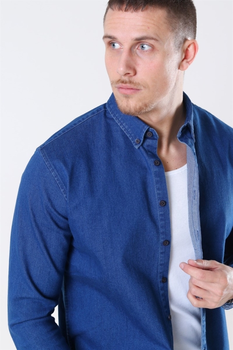 Kronstadt Johan Denim Shirt Dark Blue