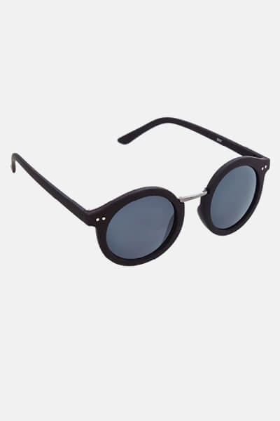 Fashion 1517 Rund Sunglasses Black Rubber/Gun Dark Grey Glass