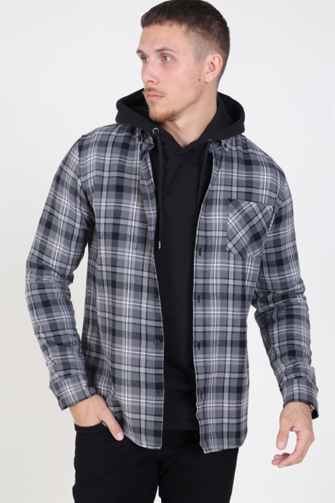 Solid Arvid LS Check Shirt Black