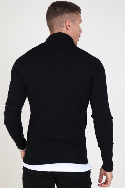 Tailored & Originals Knit - Murray Half zip Black