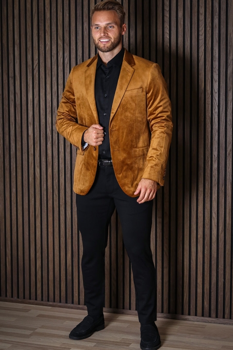 JEFF George Velour Blazer Rubber