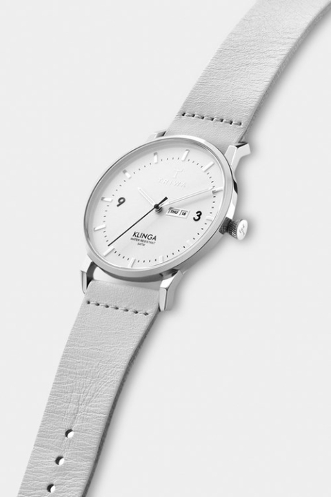 Triwa Snow Klinga Watch Light Gray Silver Buckle