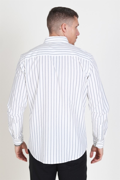 Solid Tyler LS Shirt Blue Stripe