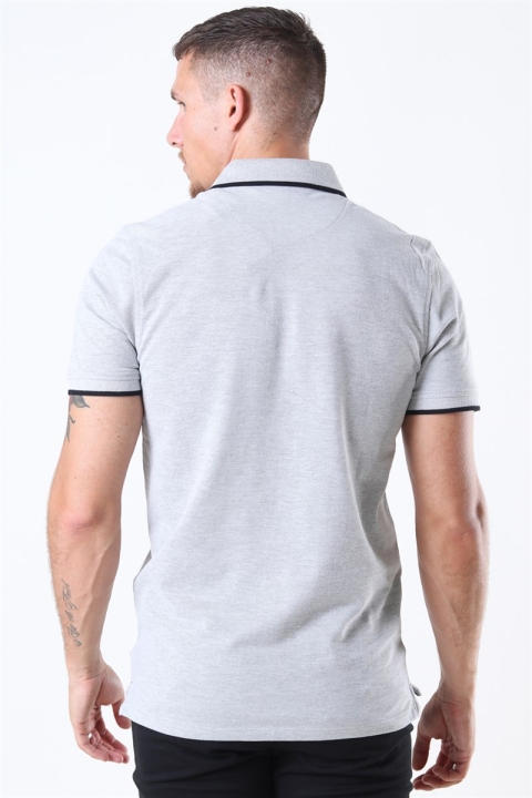 Jack & Jones PAULOS POLO SS Light Grey Melange SLIM FIT - MELANGE