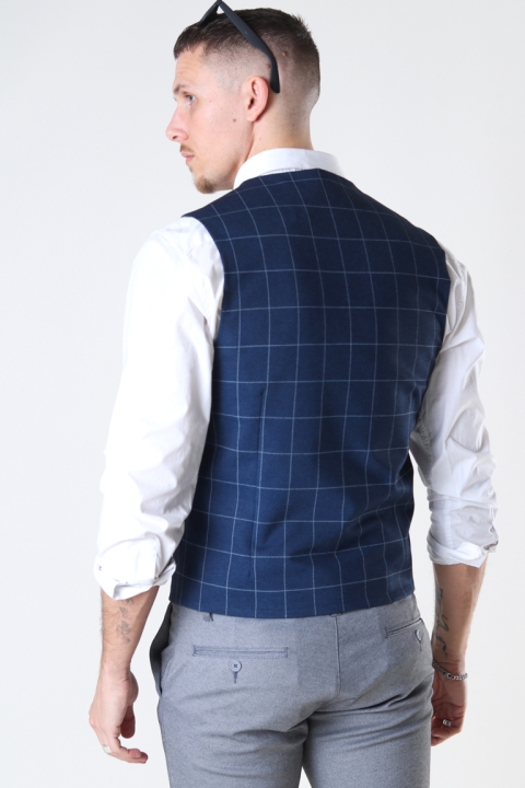 JEFF Coolidge Vest Blue Check