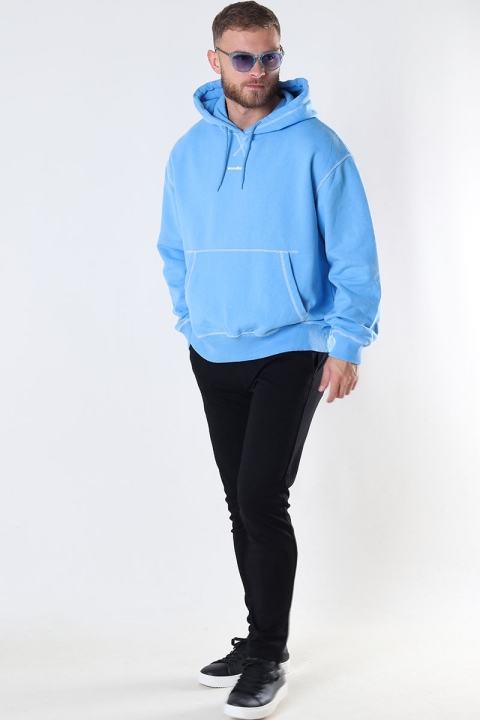 Woodbird Pope Base Hoodie Light Blue