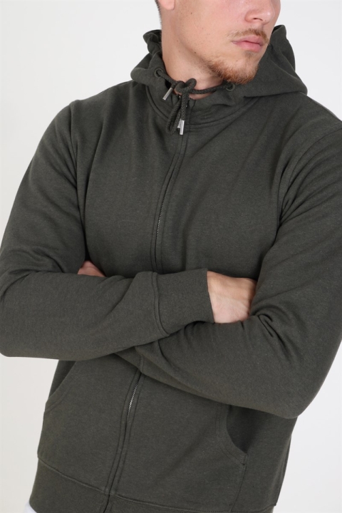 Solid Organic Morgan Zip Sweatshirts Ivy Green Mel