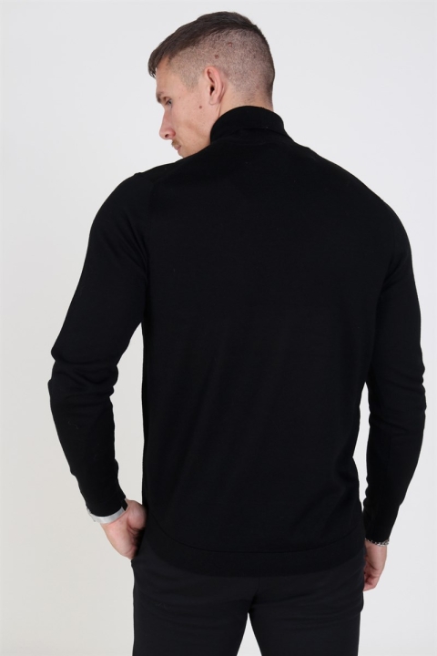 Selected Merino Rullekrave Knit Black