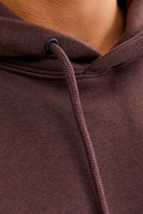 Jack & Jones Star Basic Sweat Hood Seal Brown