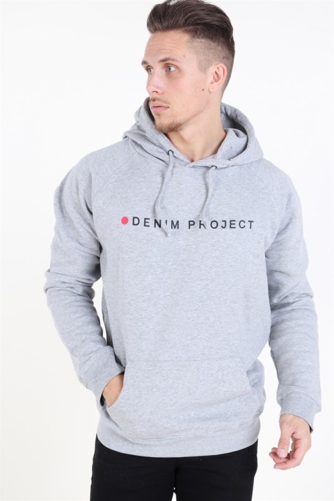 Denim Project Logo Hoodie Grey