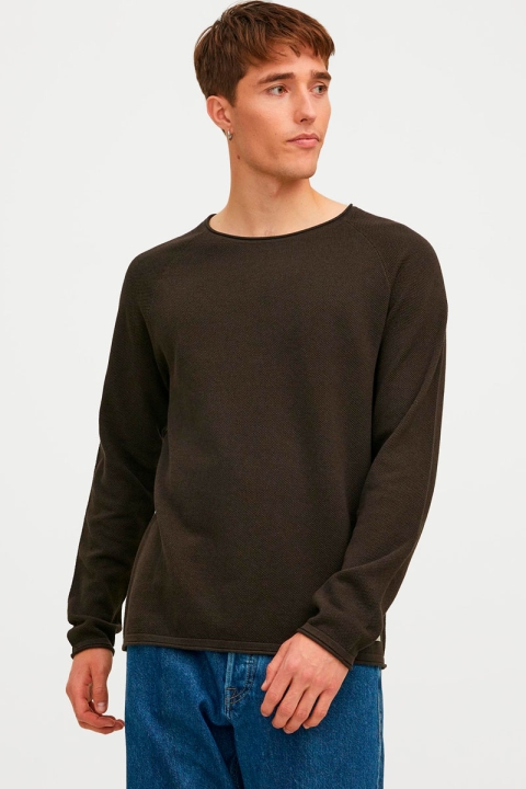 Jack & Jones JJEHILL KNIT CREW NECK NOOS Mulch