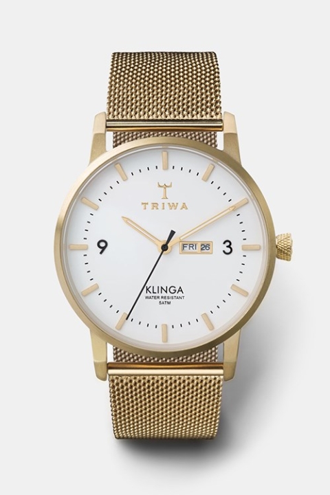 Triwa Ivory Klinga Watch Gold Mesh