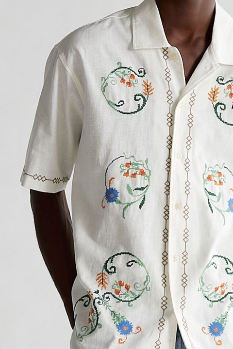 Woodbird Banks Curl Shirt Off White