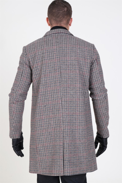 Selected Brove Wool coat Check Multicolour